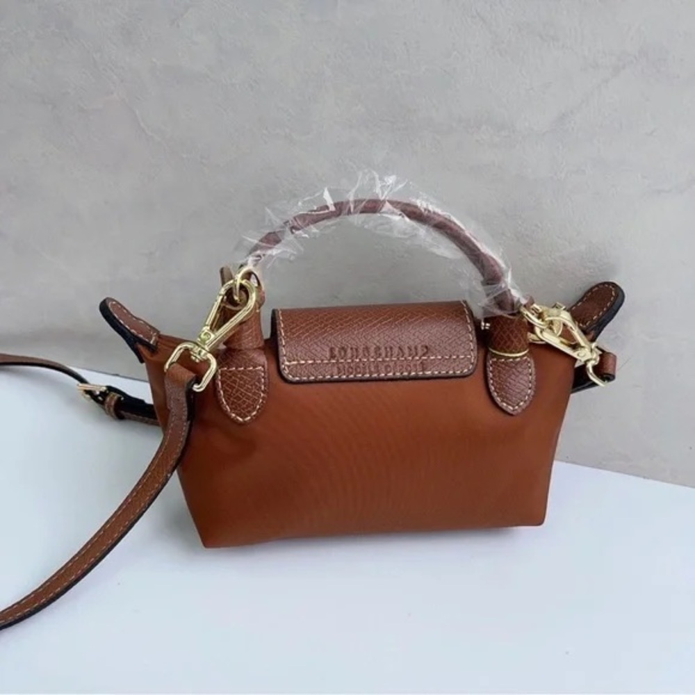 Longchamp Elegant Brown and Cream Crossbody Bag - Picture 5 of 6